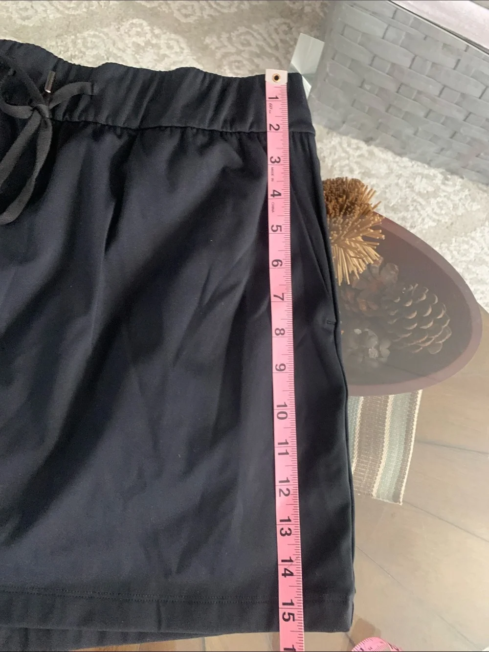 Everyday Black Drawstring Mini Skirt